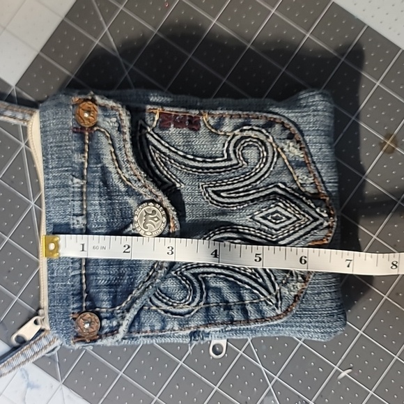 Handmade cross body purse made from mek denim jeans - Picture 6 of 6